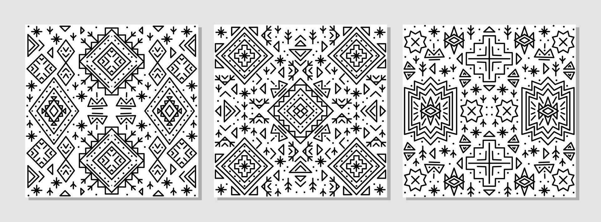 Tribal ethnic seamless pattern in Aztec style. Ikat geometric folklore ornament vector