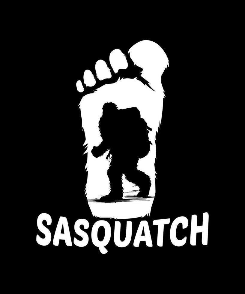 Bigfoot lives matter logo tshirt sasquatch tshirt design vector