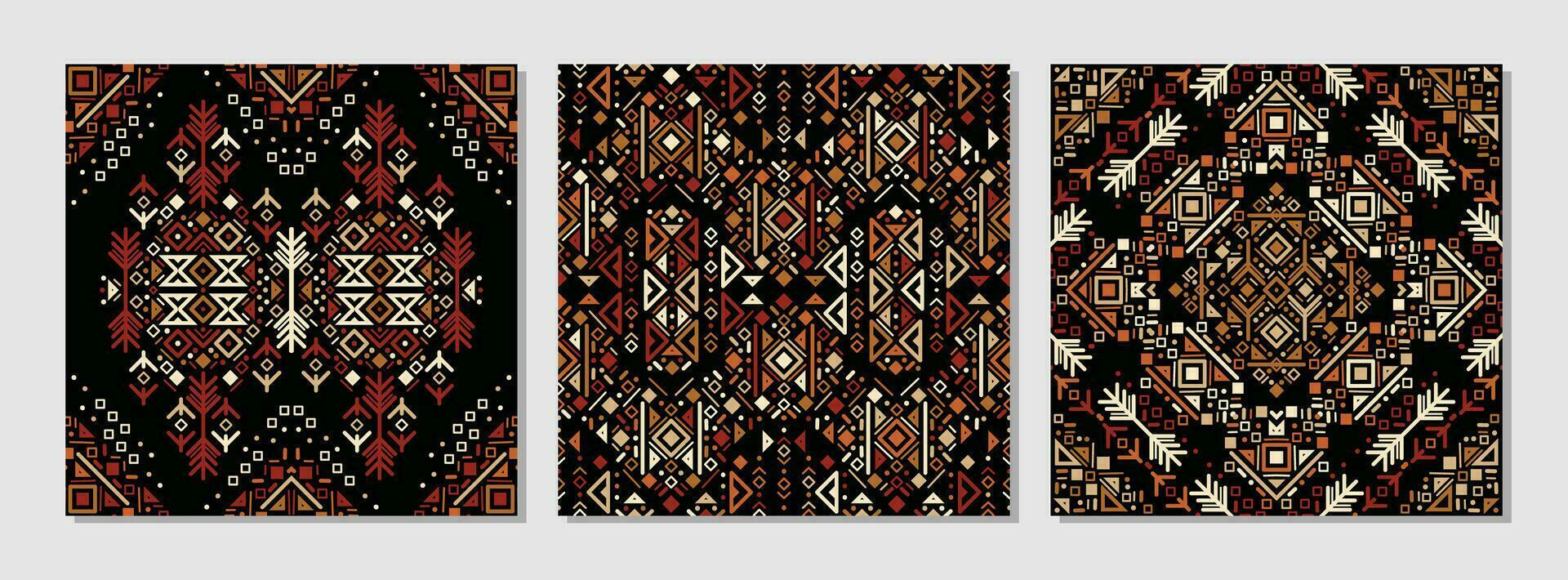 Tribal ethnic seamless pattern in Aztec style. Ikat geometric folklore ornament vector