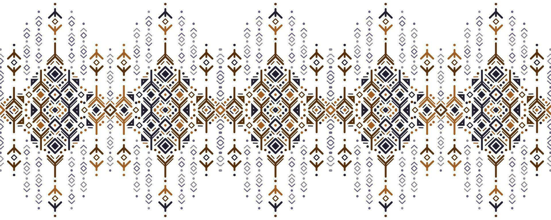 Tribal ethnic seamless striped pattern in Aztec style. Ikat geometric folk decor vector