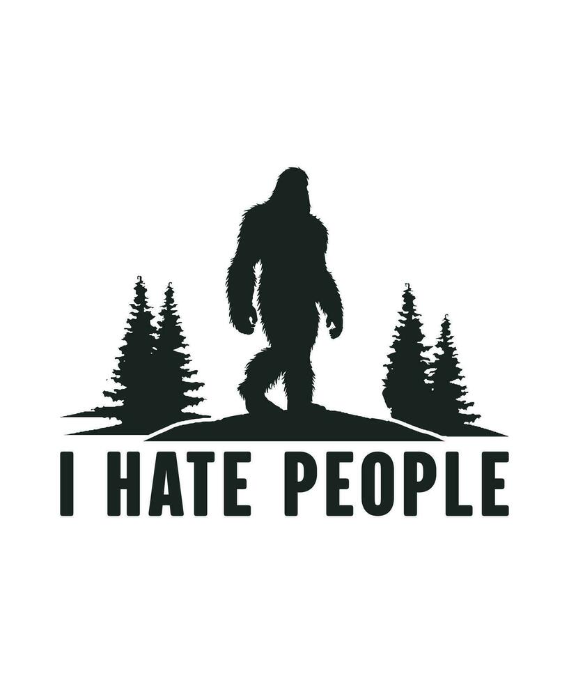 Bigfoot lives matter logo tshirt sasquatch tshirt design vector