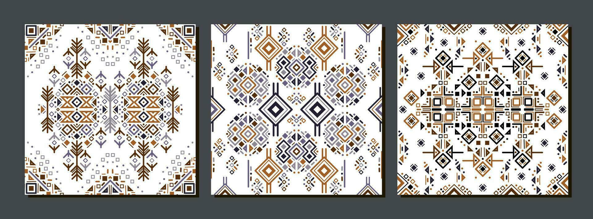 Tribal ethnic seamless pattern in Aztec style. Ikat geometric folklore ornament vector