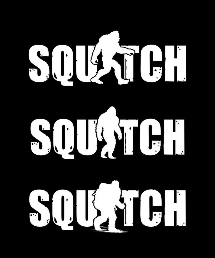 Sasquatch Bigfoot Silhouette design vector