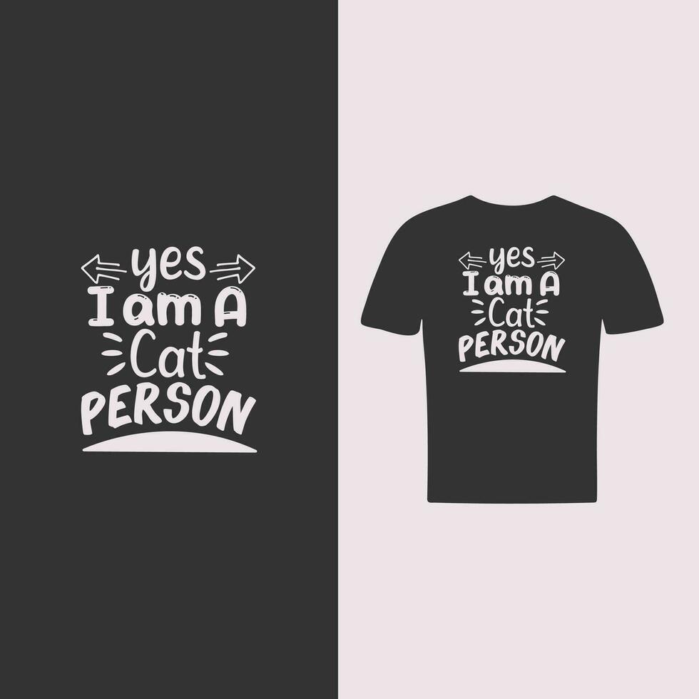 vector cat quotes and cat lover t shirt design template