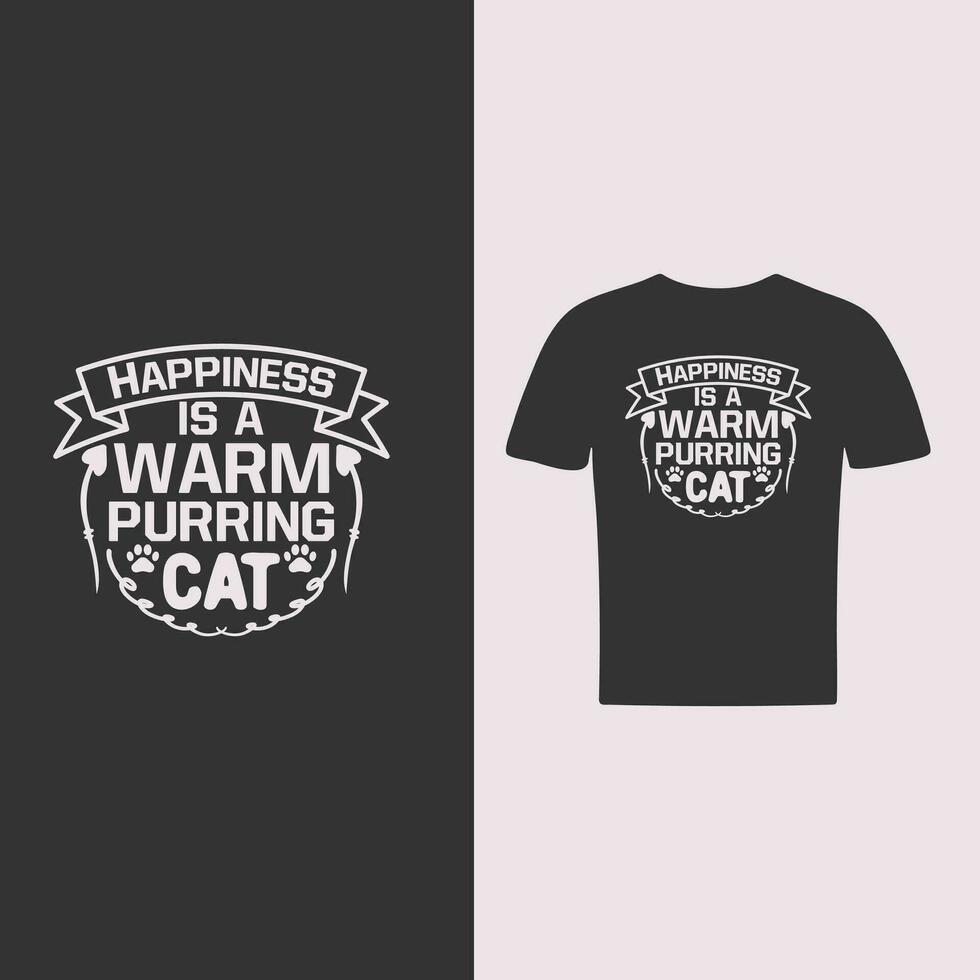 vector cat quotes and cat lover t shirt design template