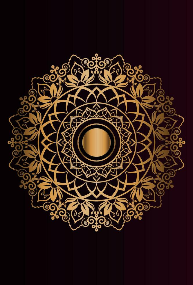 vector golden color mandala wallpaper design