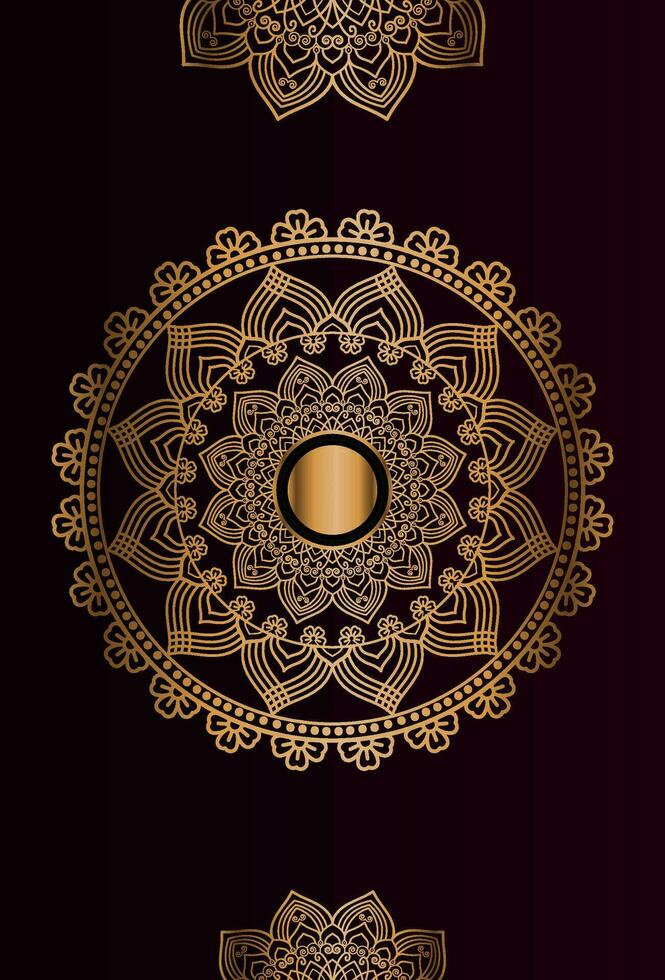 vector golden color mandala wallpaper design
