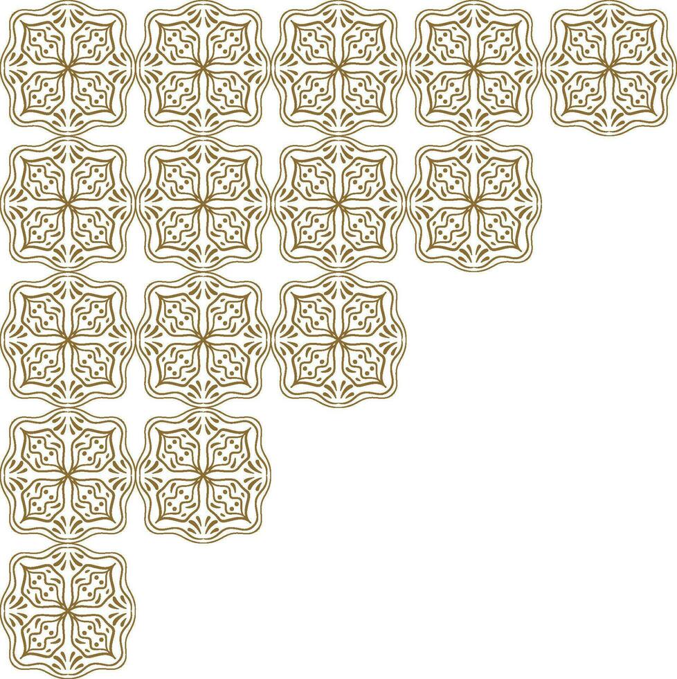 Indonesian Batik Pattern Corner vector