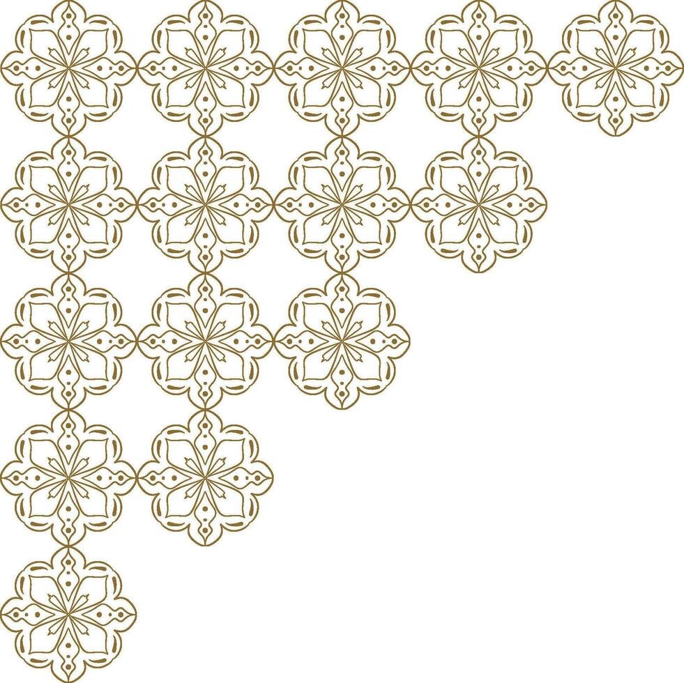 Indonesian Batik Pattern Corner vector