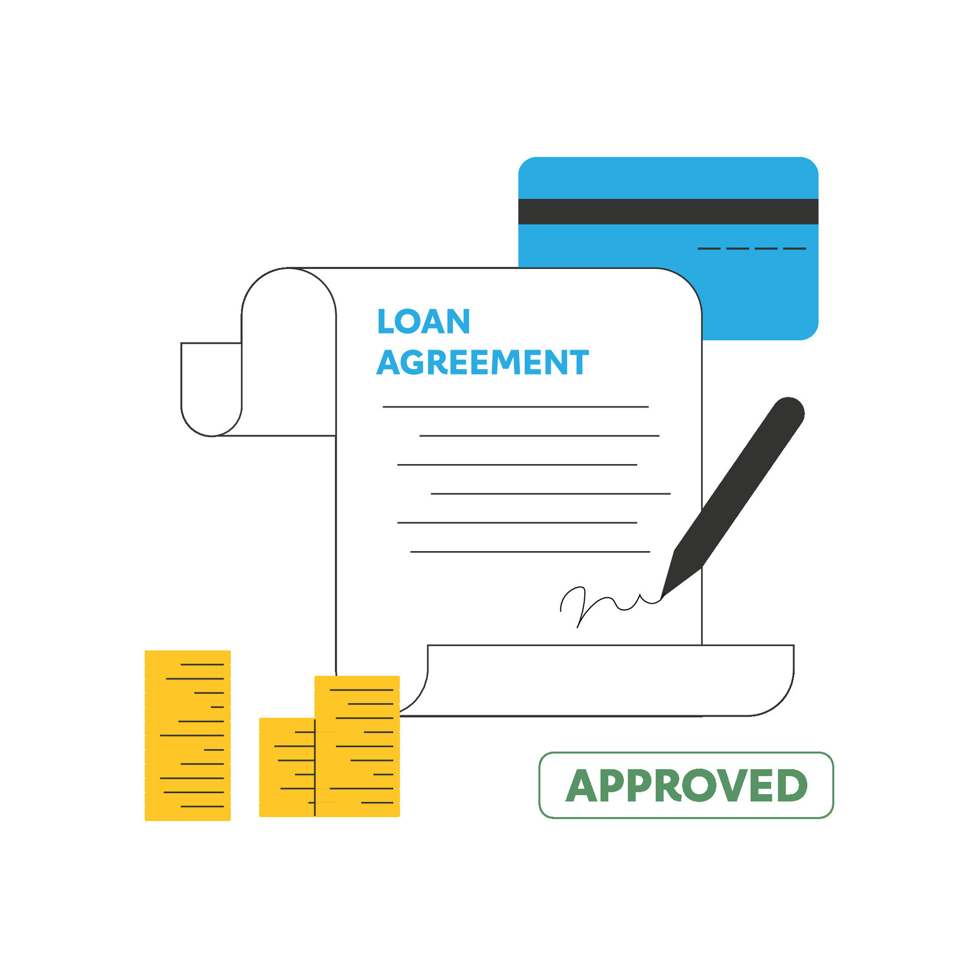 Loan Agreement EPS 25909305 Vector Art at Vecteezy
