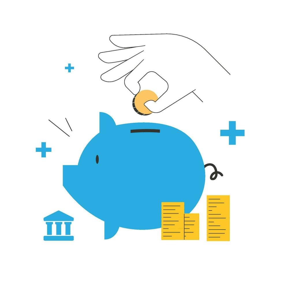 Bank  Savings EPS vector