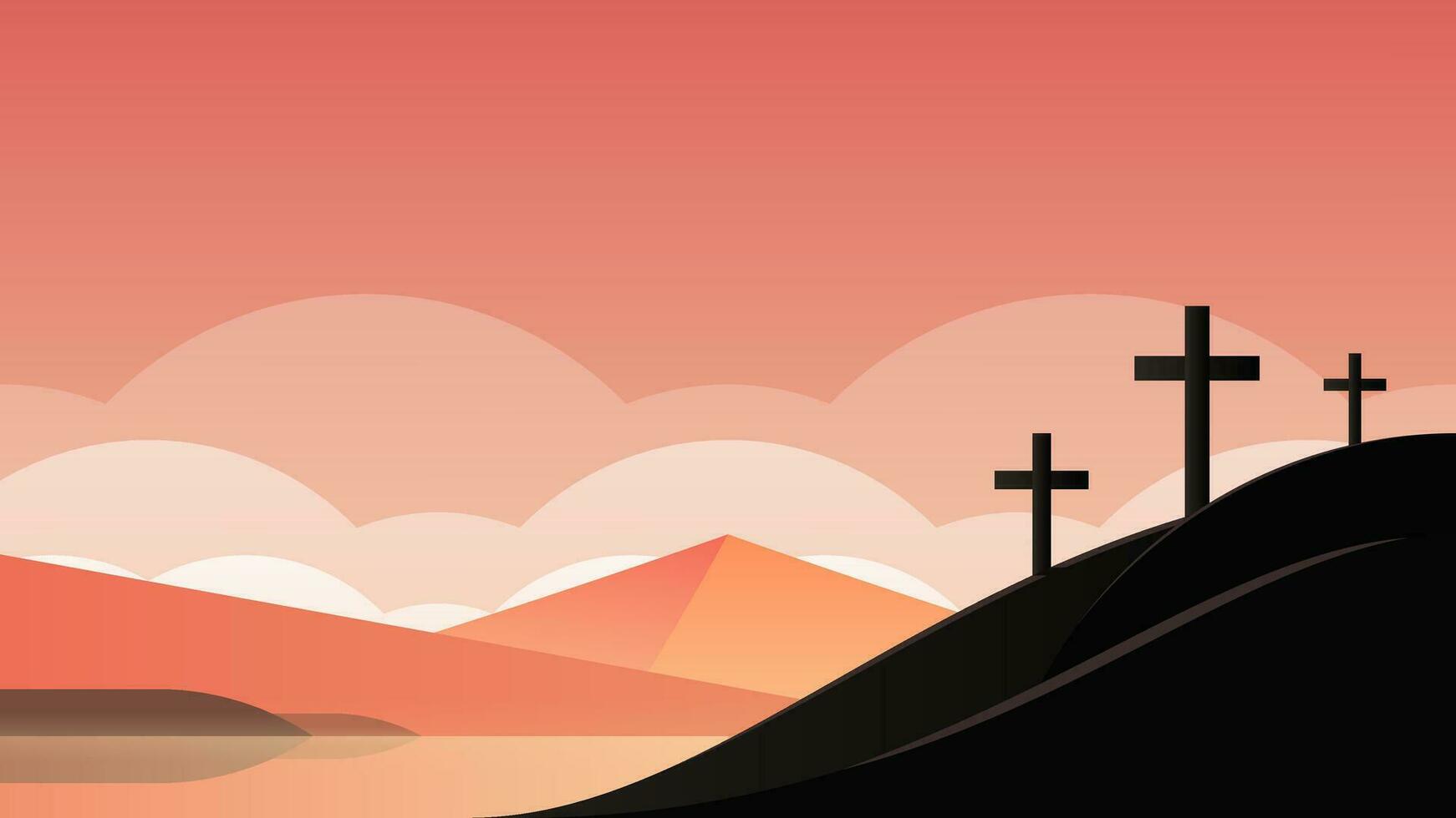Good friday simple and warm vector illustration background design