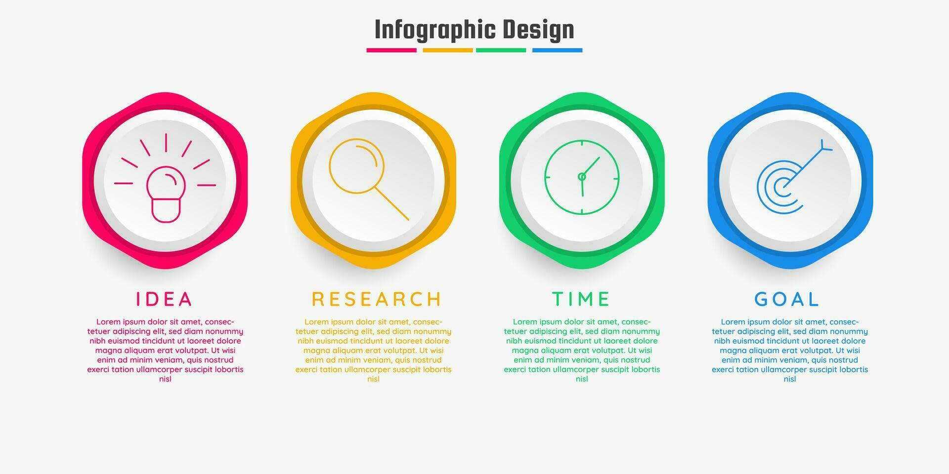 negocio infografia modelo. cronograma con 4 4 pasos, opciones lata ser usado para flujo de trabajo diagrama, informacion cuadro, web diseño. vector ilustración