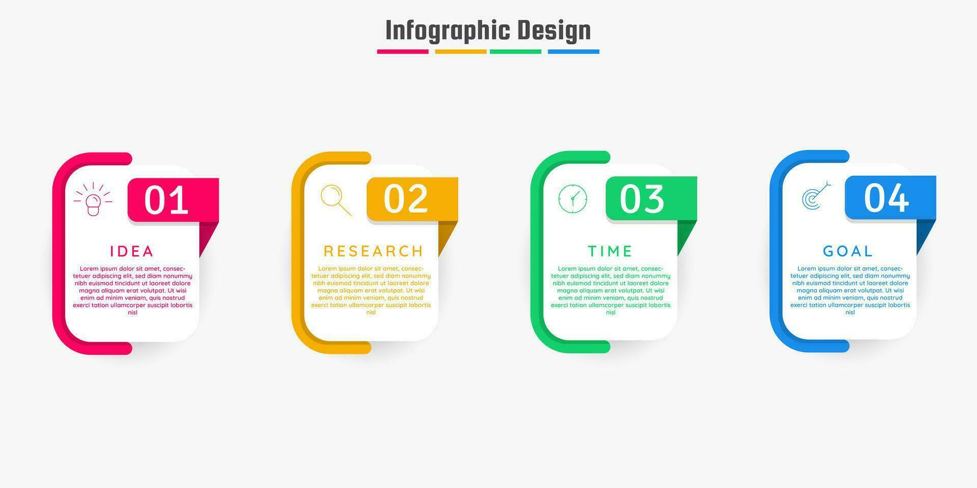 Business infographics template. timeline with 4 steps, options. can be used for workflow diagram, info chart, web design. vector illustration