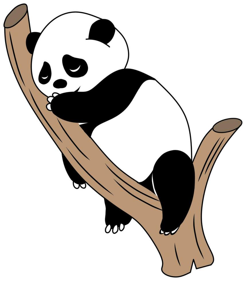 free vector cute panda sticker