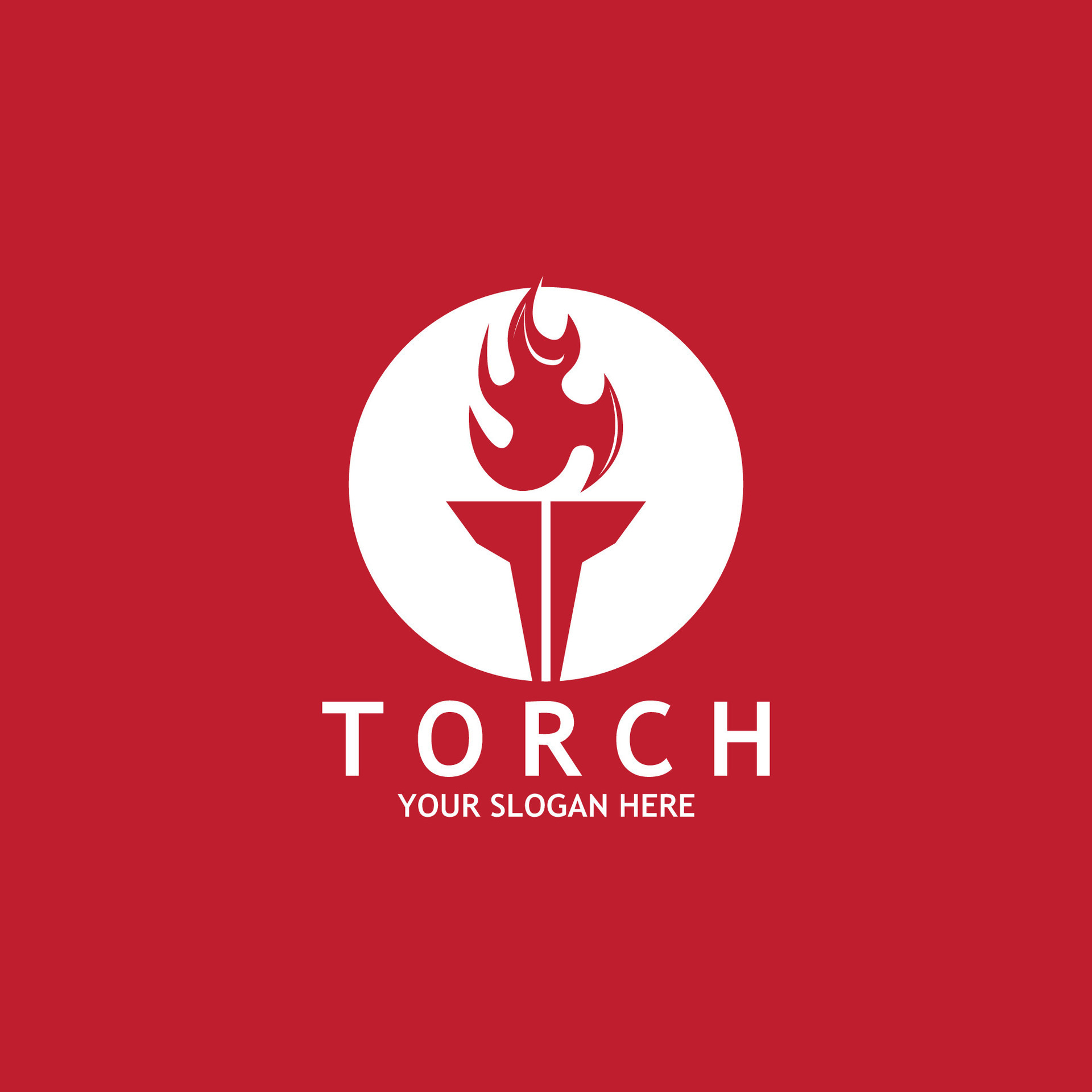 Torch Light Vector Logo Design Template 25909751 Vector Art at Vecteezy
