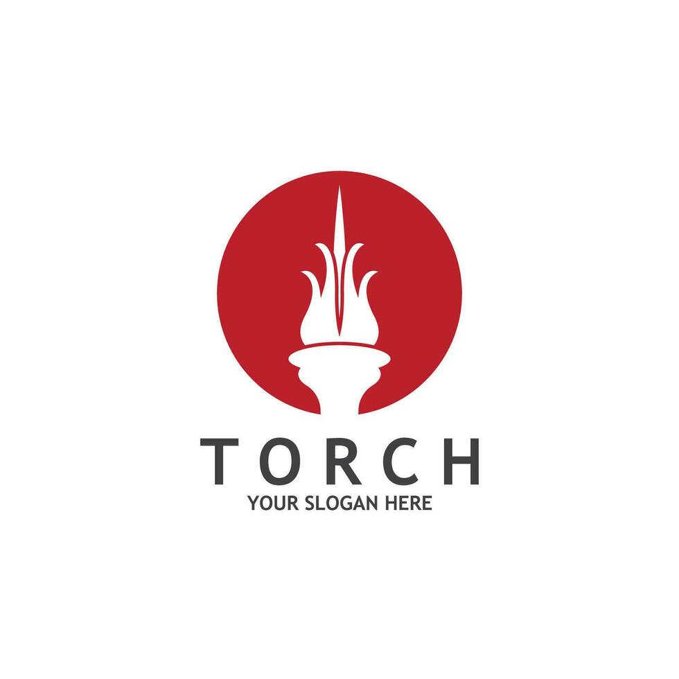 Torch Light Vector Logo Design Template