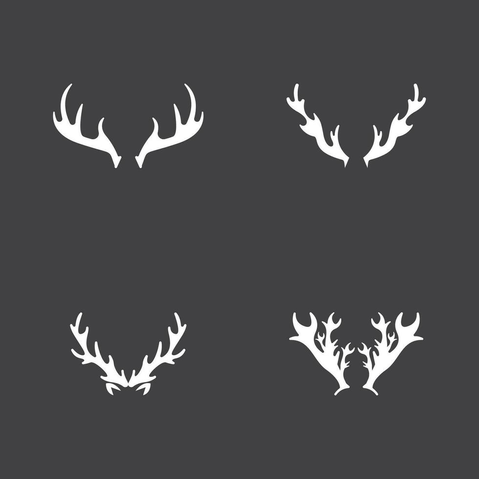 ciervo cornamenta logo modelo ilustración diseño vector