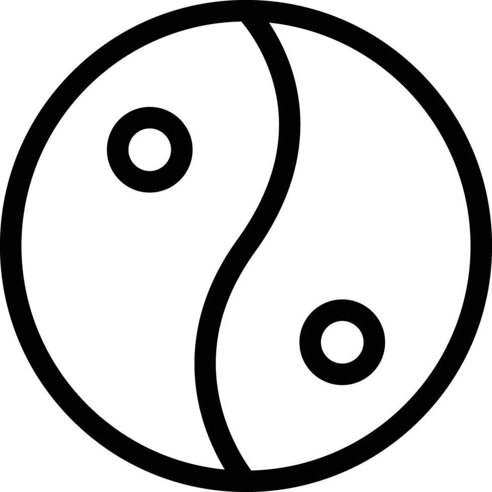 YIN YANG LINE ICONS vector