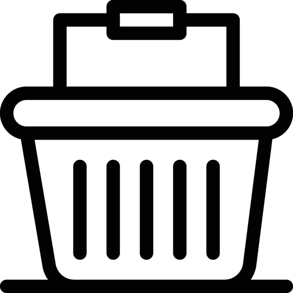 basket  line icon vector