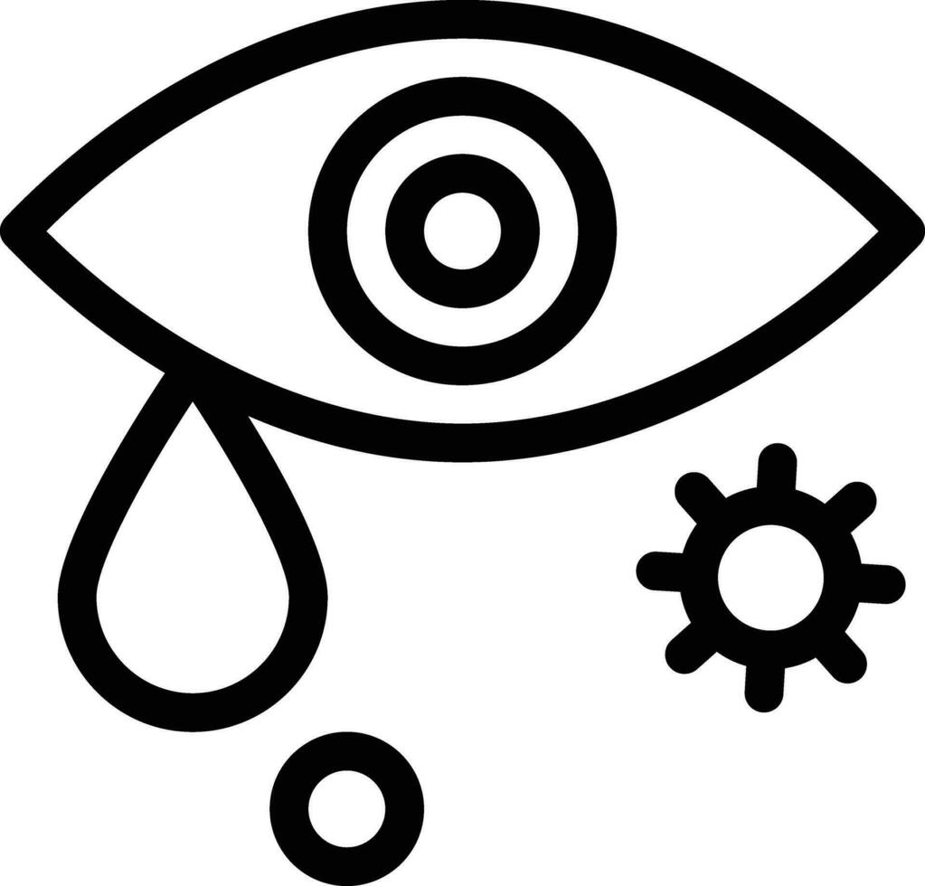 EYE RUNNY LINE ICONS vector