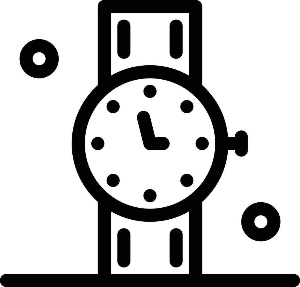 mano reloj línea íconos vector