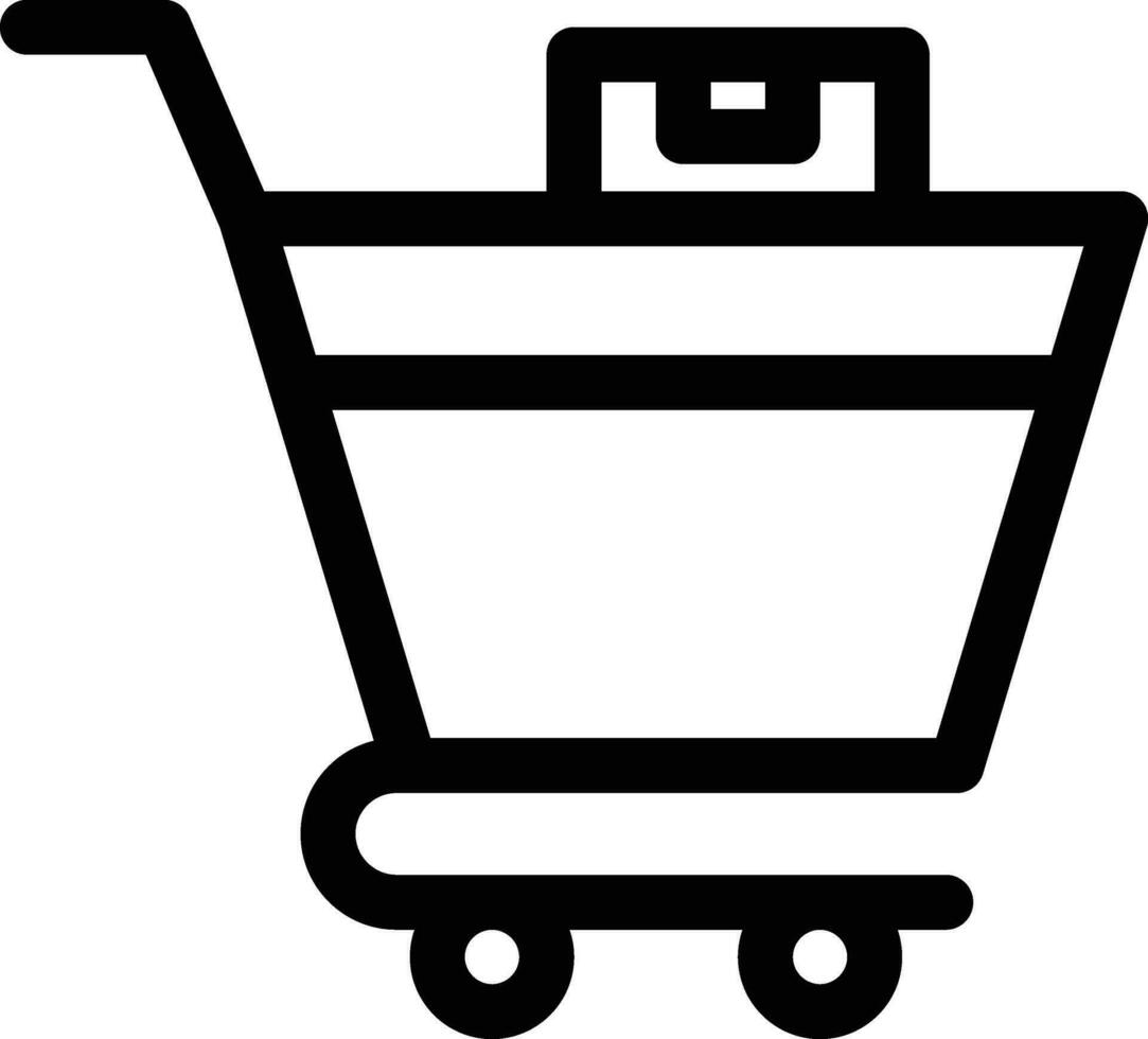 cart line icon vector