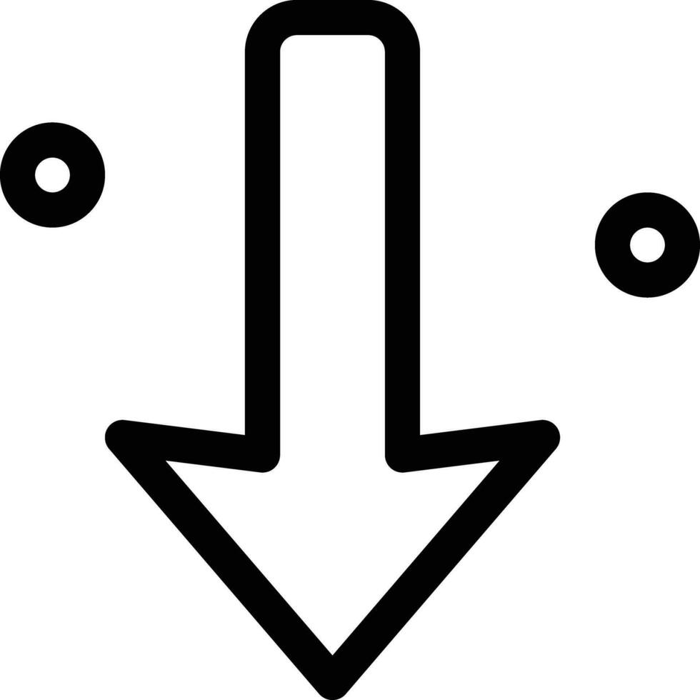 down arrow line icons vector