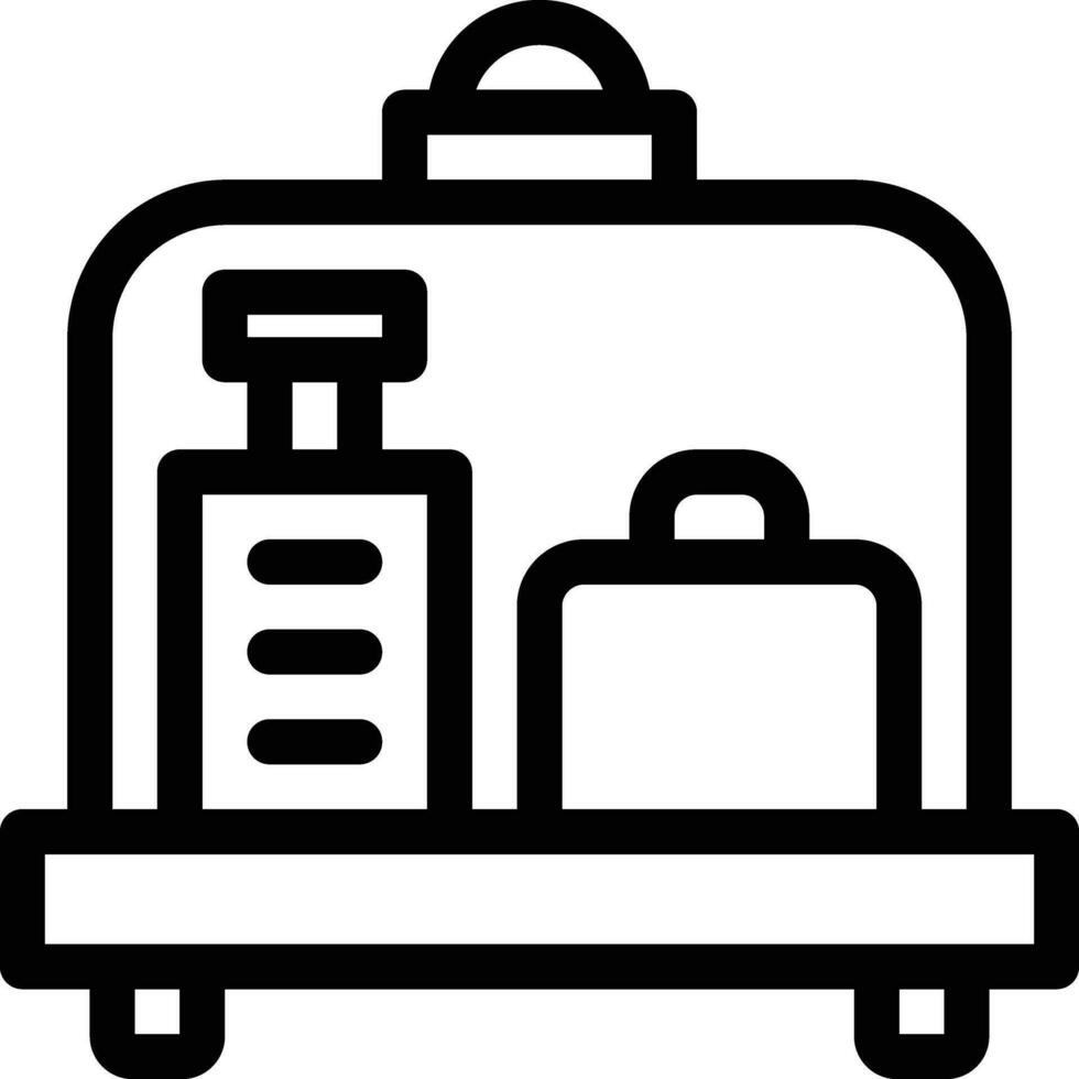 luggage  line icons vector