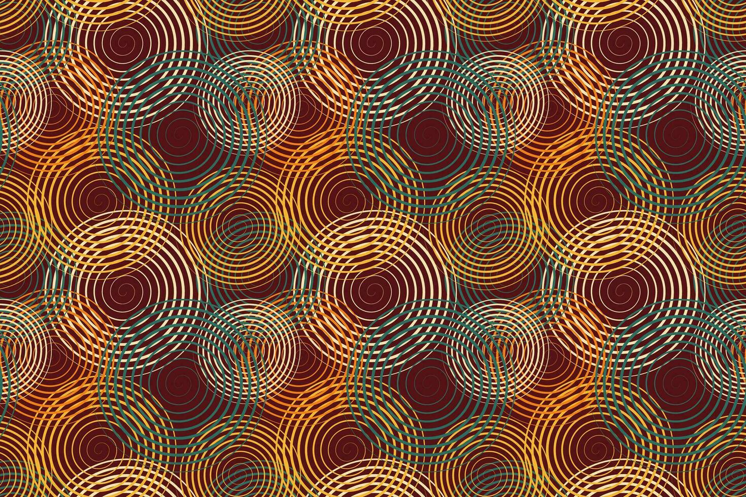 Seamless African Print fabric, Ethnic handmade ornament for your design, Ethnic and tribal motifs geometric spiral elements. Vector texture, afro textile Ankara fashion style. Pareo wrap dress