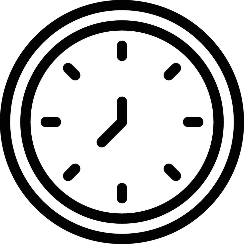icono de línea de reloj vector