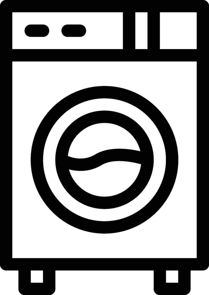 washing machine  line icons vector