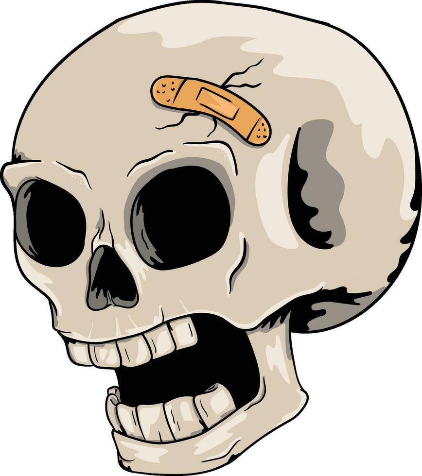 cráneo vector personaje diseño