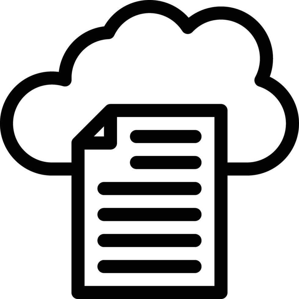 cloud data line icon for download vector