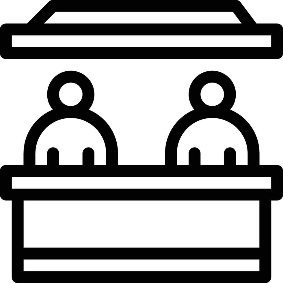 reception  line icon vector