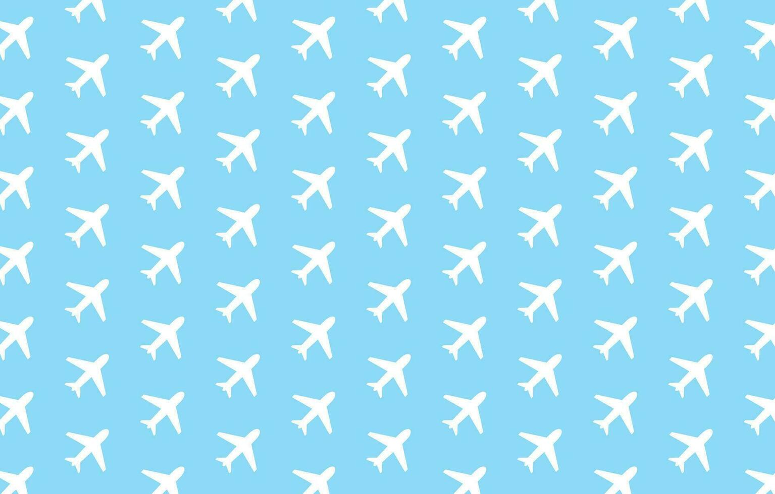 Airplane isolated on white background. Background with airplane icons. Vector illustration.