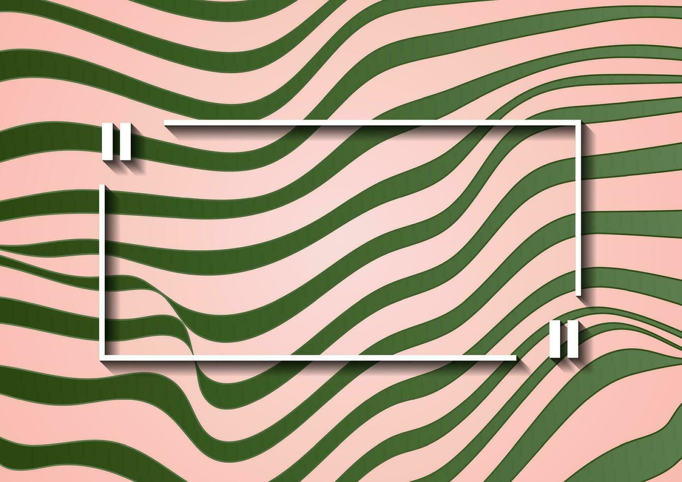 Green pink refracted waves corporate abstract background vector