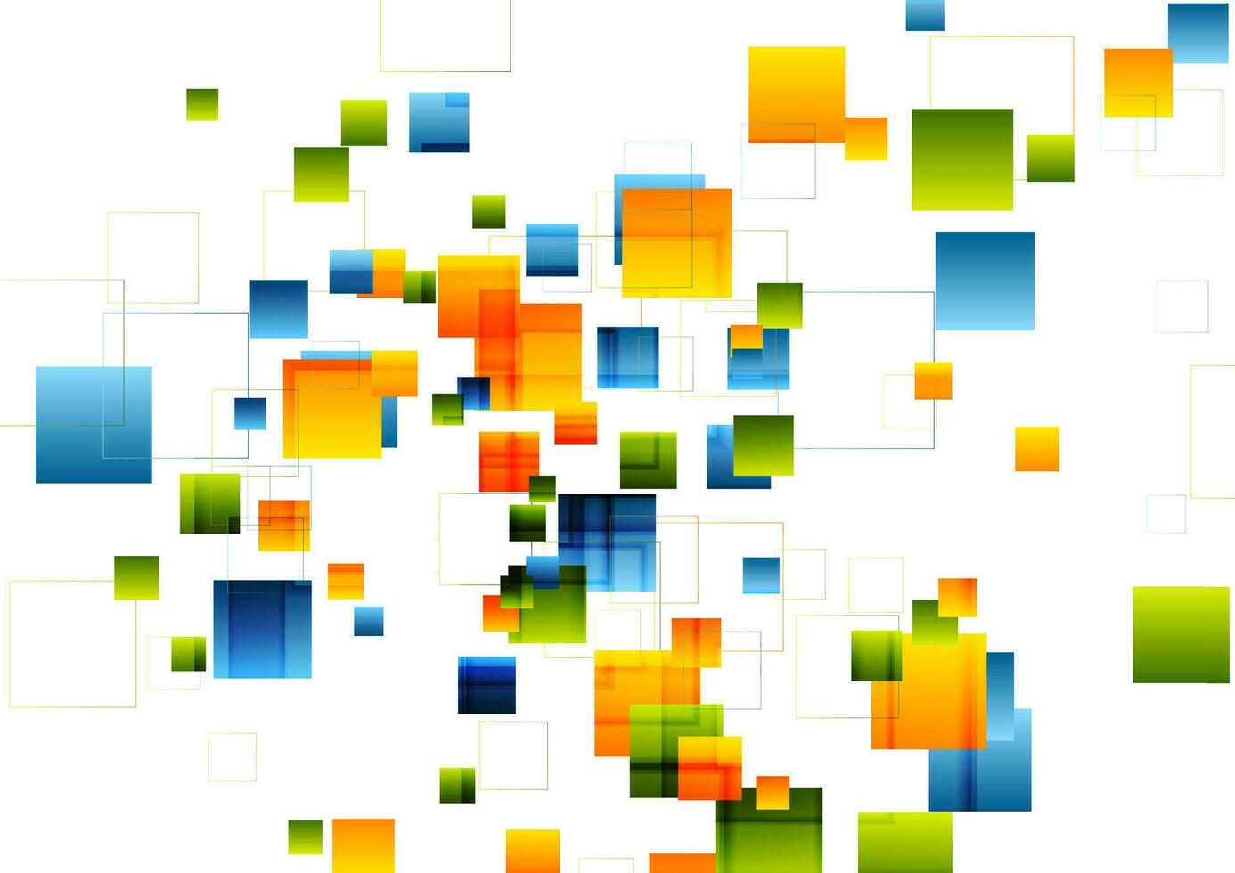 Colorful glossy squares abstract geometric vector background
