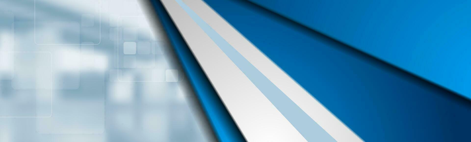 Abstract corporate technology blue banner design vector