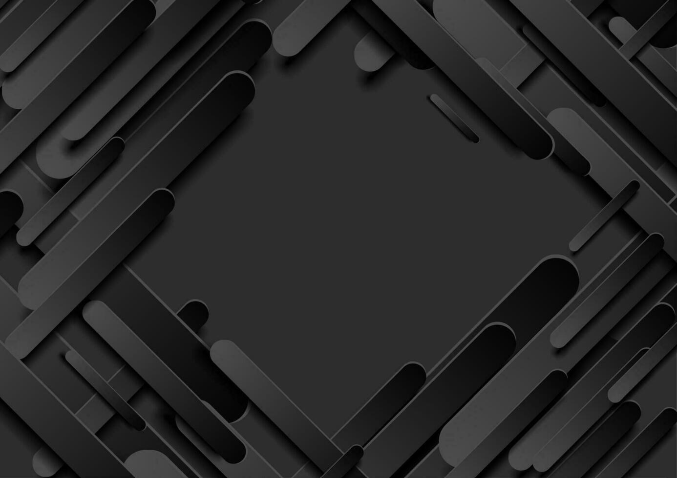 Abstract black hi-tech diagonal shapes geometric vector background