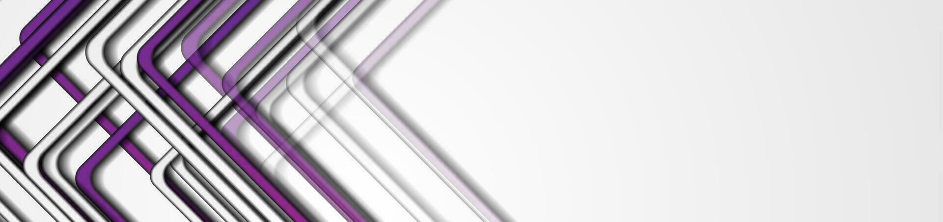 Violet and grey stripes abstract tech background vector