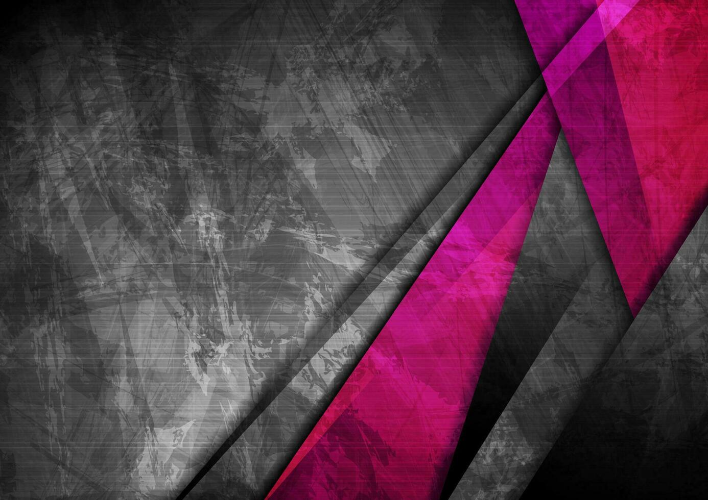 Grunge tech material pink and dark grey background vector