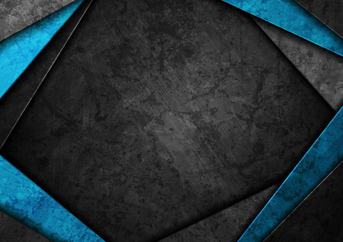 Blue and dark grey grunge abstract tech corporate background vector