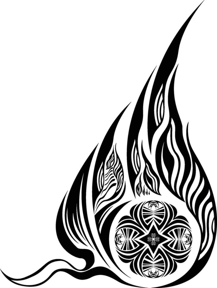 style flame illustration, a flame abstractly vector
