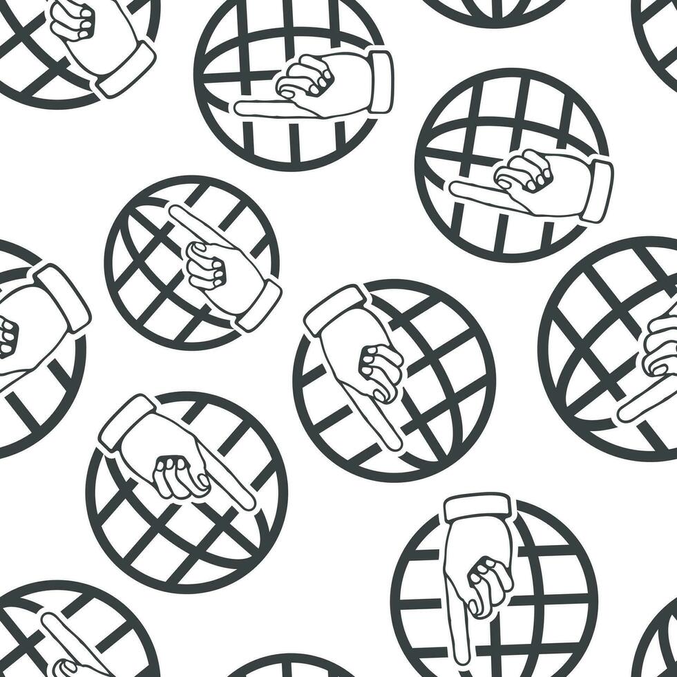 Go to web seamless pattern background icon. Business flat vector illustration. World network sign symbol pattern.