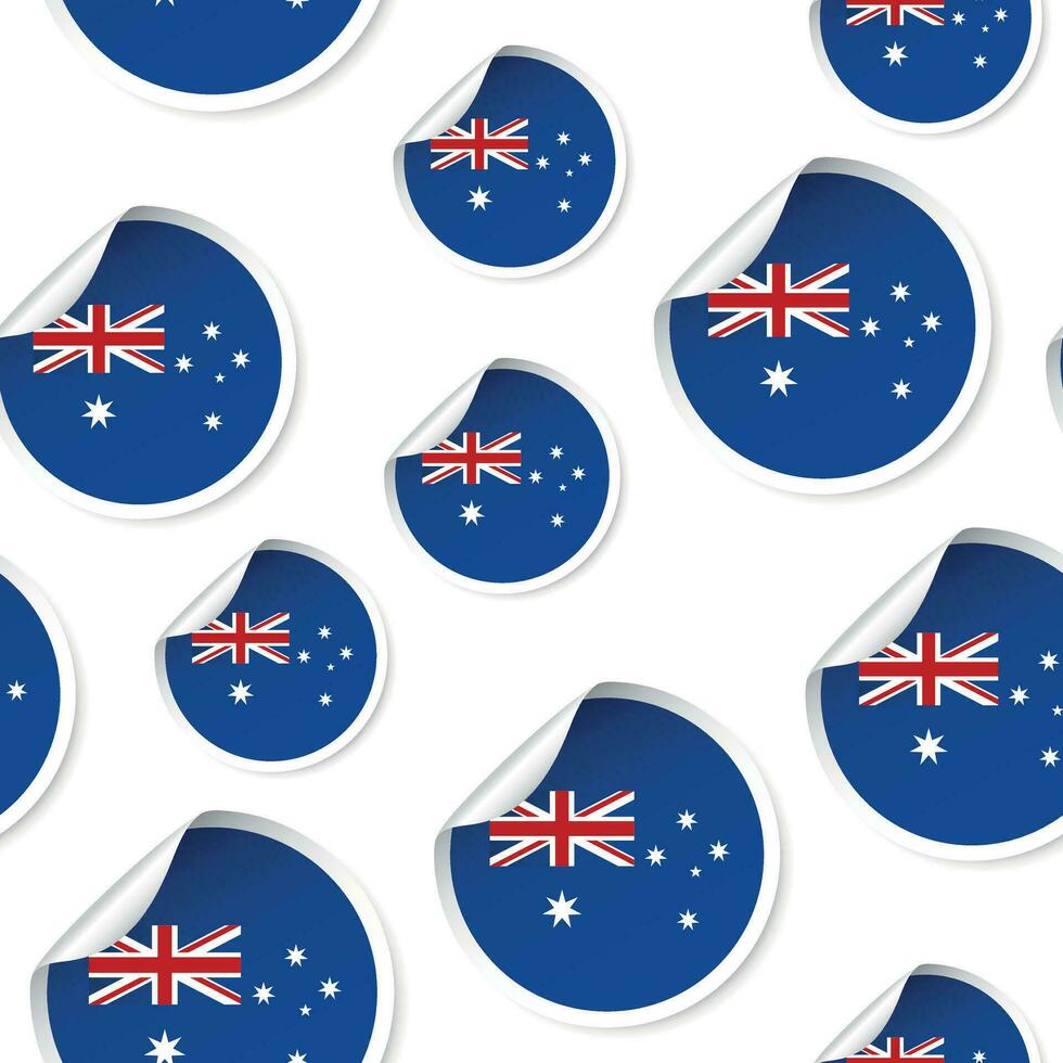 Australia bandera pegatina sin costura modelo antecedentes. negocio concepto etiqueta pictograma. Australia bandera símbolo modelo. vector