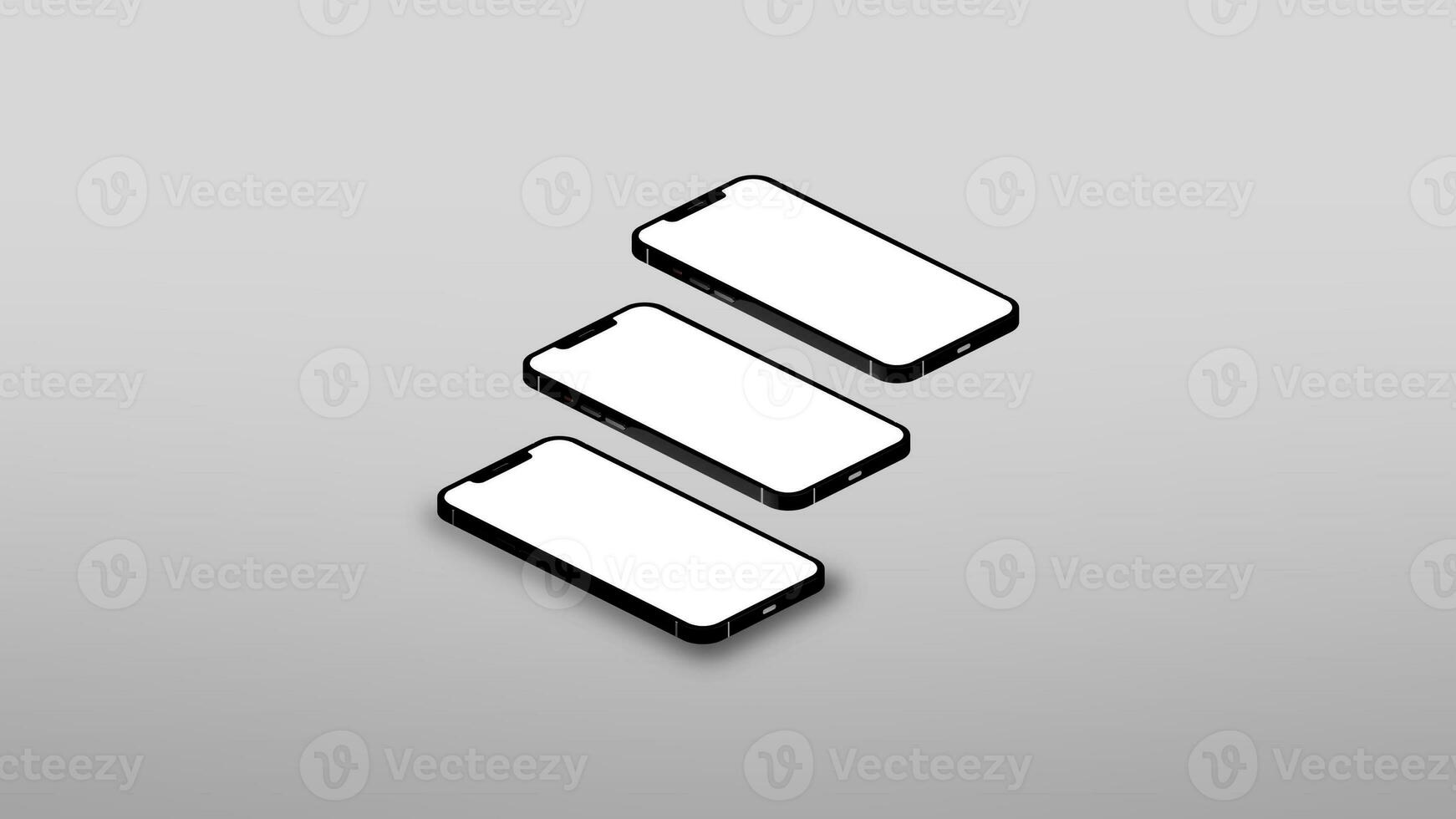 Realistic Smartphone mockup, Blank Screen Mobile Phone Mockup photo