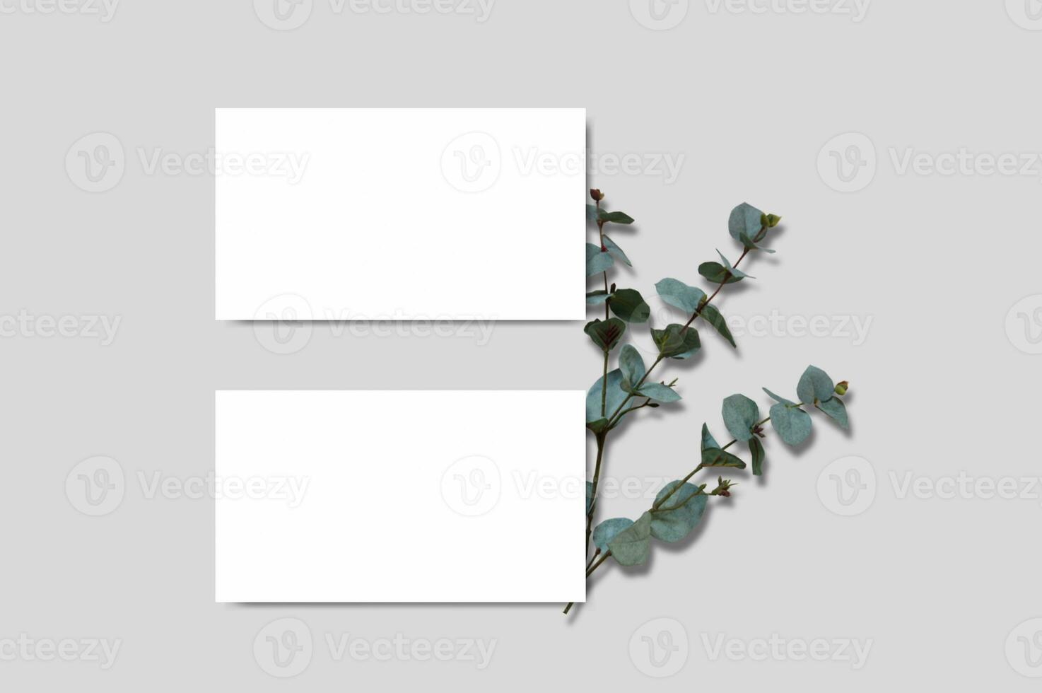 Modern business card mockup template with clipping path. Mock-up design for presentation branding, corporate identity, advertising, personal, stationery, graphic designers presentations photo