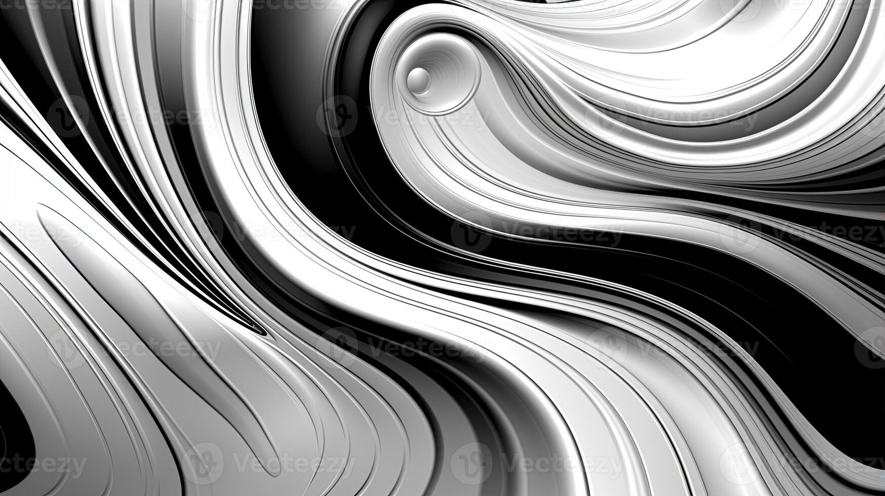 Black and white silver abstract background. Created with Generative AI photo