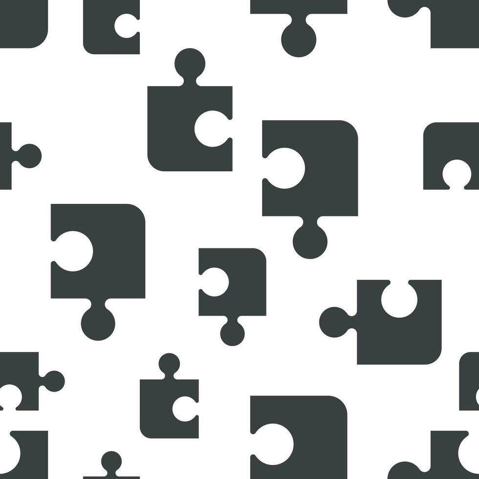 Puzzle seamless pattern background icon. Business flat vector illustration. Puzzle jigsaw game sign symbol pattern.